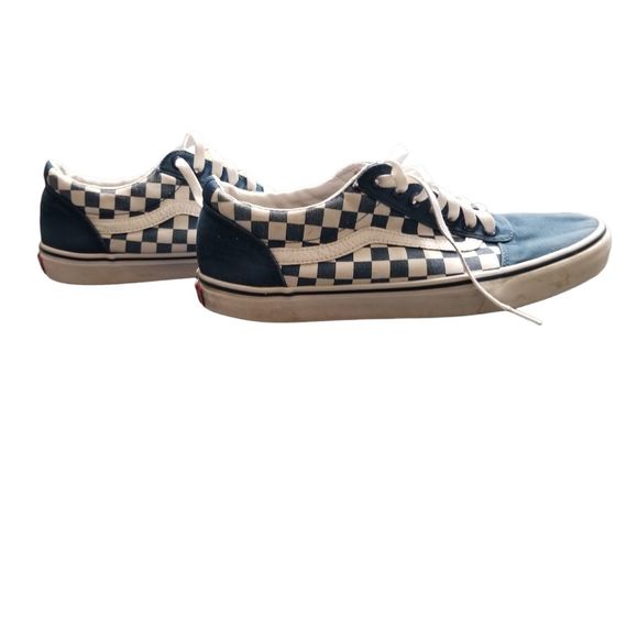 Vans Turquoise Blue Green Checkered Sneakers  Shoes sz 10.5 - Picture 8 of 13